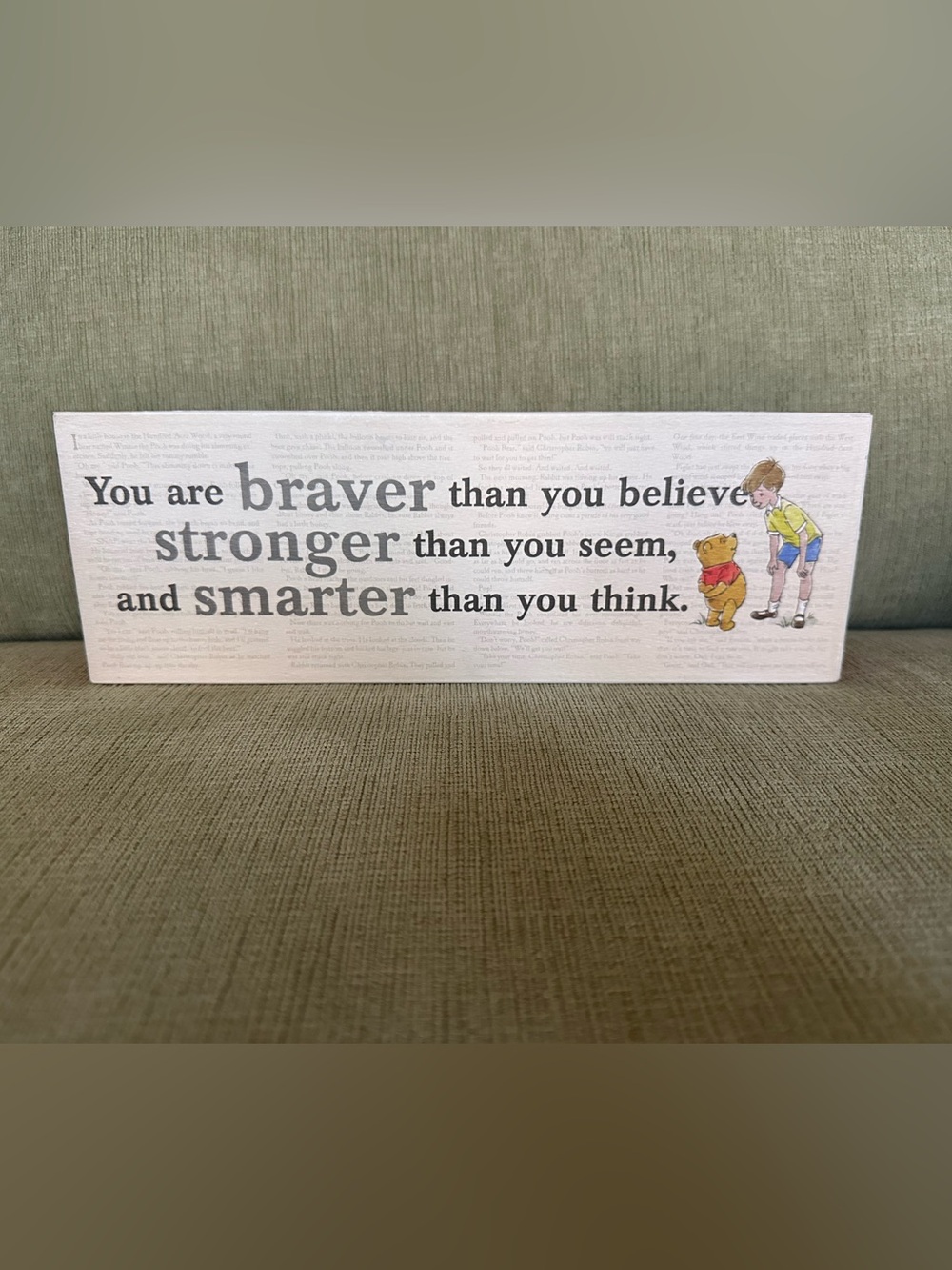Winnie the Pooh Inspirational Wall Plaque